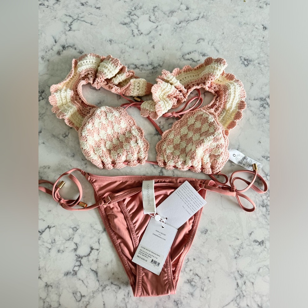 Zimmermann Clover pink bathing suit